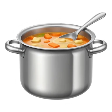an empty kitchen soup pot sticker