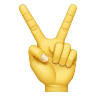 A yellow hand imititing a gun by joing two fingers sticker