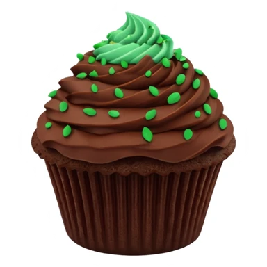 chocolate mint cupcate sticker