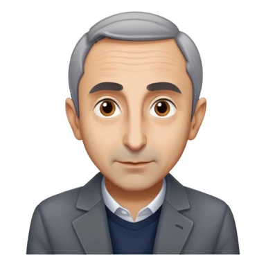 portrait of Eric Zemmour, neutral expression sticker