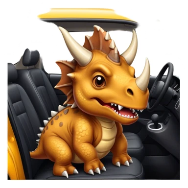 angry office triceratops in the back seat of the taxi sticker