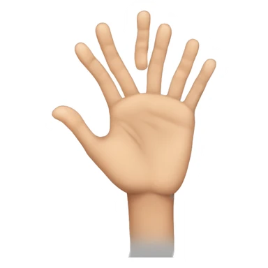 hand doing an L shape with meñique, anular and medio fingers down sticker