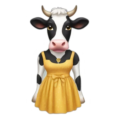 Cow in a dress sticker