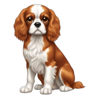 dog Cavalier King Charles Spaniel full height sticker