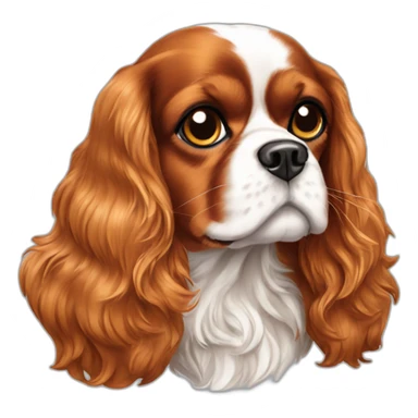 dog Cavalier King Charles Spaniel full height sticker