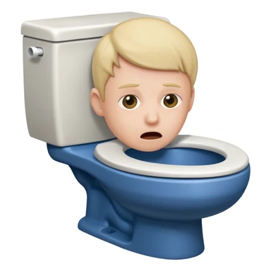 A persons head is sticking out of a toliet sticker