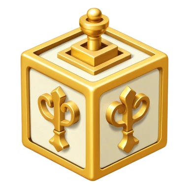 Isometric small qube jewelry factory gold  sticker