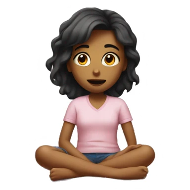 Girl watching tv  sticker