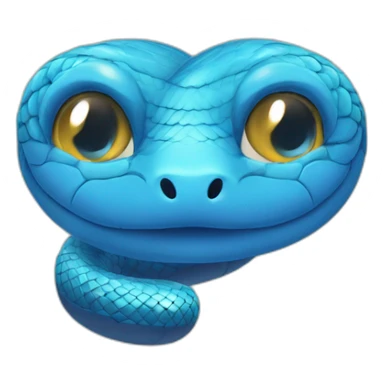 Cute Blue Snake sticker