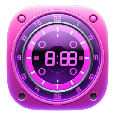 holographic purple and pink timer  sticker