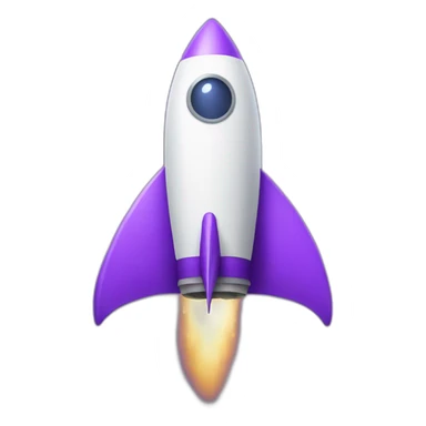 purple rocket sticker