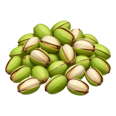 Heap of raw pistachios with shells, natural and organic, close-up view sticker