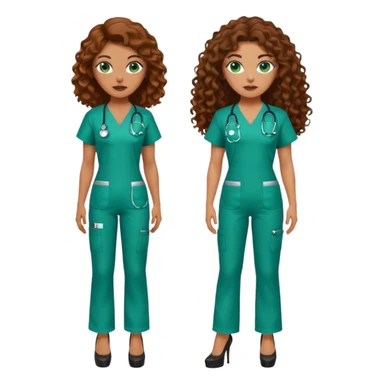 Sensual Spanish Lilith core evil surgeon. Surgeon has green eyes brown long curly hair with 7 inch platform heels.she is a  Surgeon that works for the cartel sticker