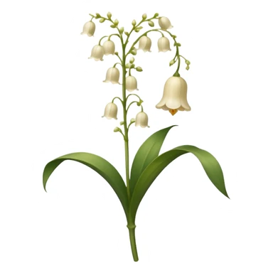 Beige Lily of the valley flower sticker