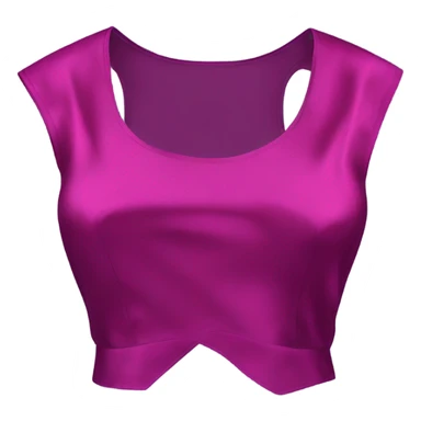 Realistic magenta cut out silk crop top blouse. sticker