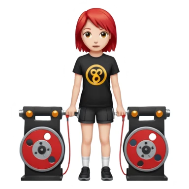 concert red Cable reels sticker