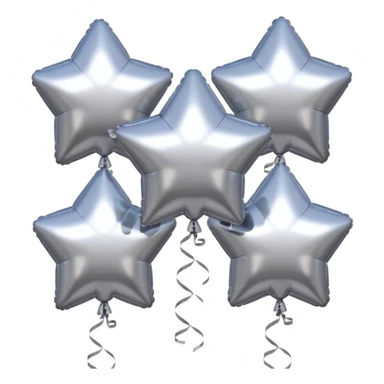 Silver Star balloons sticker
