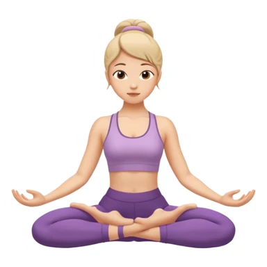 girl doing yoga sticker