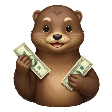 generate a take my money otter emoji sticker