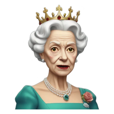 zombie queen Elizabeth sticker
