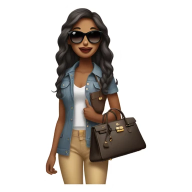 Sassy girl with sunglasses and a birkin  sticker