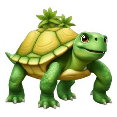 Tortue sur dinosaures sticker