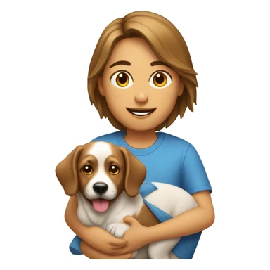 Un humano con cara de perro sticker