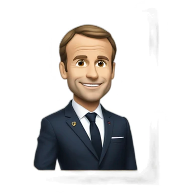 Macron fait un doit d'honneur sticker