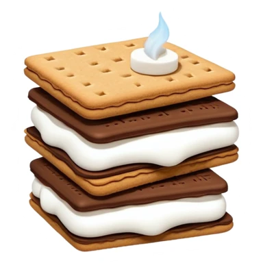 Realistic smores cookie sandwich isolated  sticker