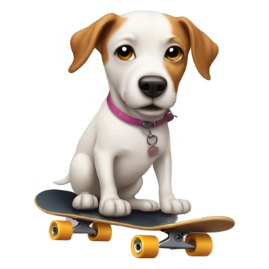 Dog on a skateboard  sticker