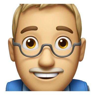 Smiling Italian man have a surprised sticker