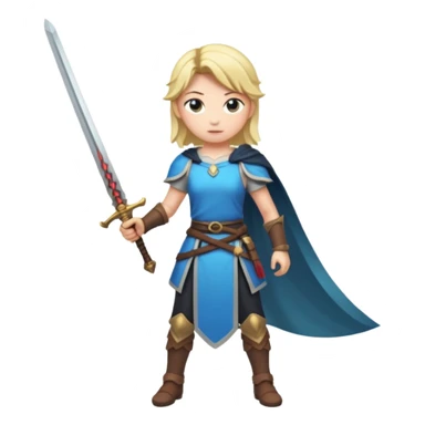 Lumine (from Genshin Impact) with a sword (full body) sticker