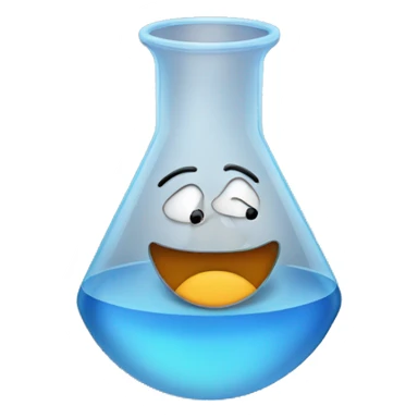 beaker with water in it and smoke coming out the top  sticker