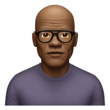 bald samuel l jackson clean face sticker