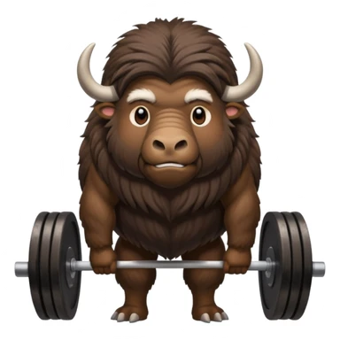musk ox deadlifting sticker
