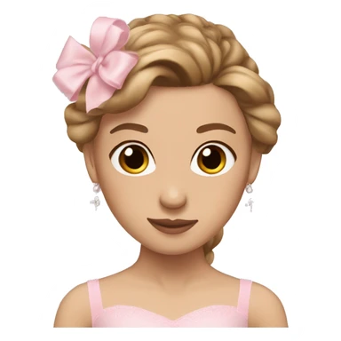 ballerina light brown hair on pointe pink sticker