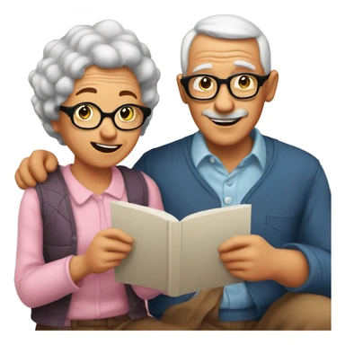 nerd Grandparents in Day St Valentines  sticker