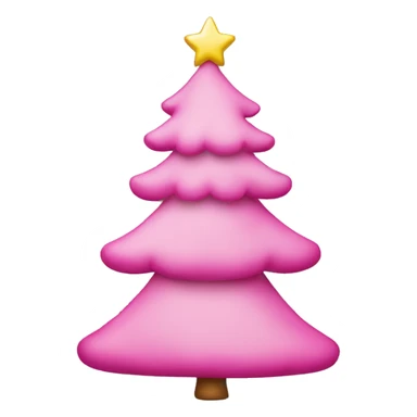 Pink Christmas tree  with out star and pink ornaments  sticker