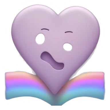 Heartbreak station from Apple Music logo with rainbow pastel color and a little blue light color  sticker