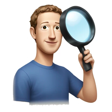 Mark zuckerberg holding a magnifying glass  sticker