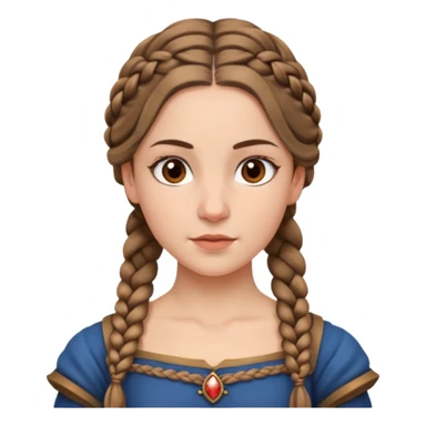 medieval braided woman sticker