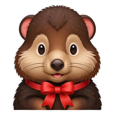 mole with ribbon sticker