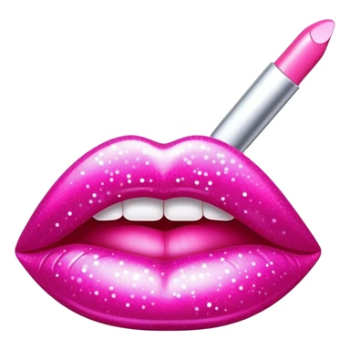 1990’s sparkly lip gloss kiss sticker