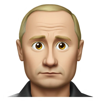 sad putin photorealistic serious sticker