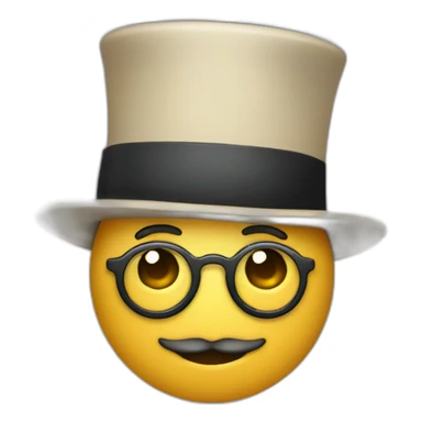 Gentleman with a hat and monocle sticker