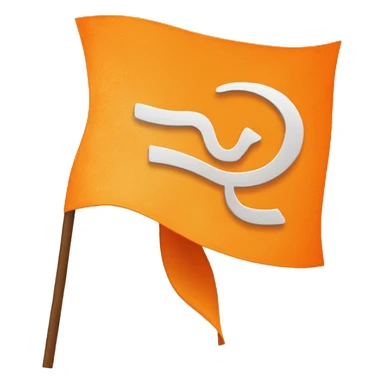 an orange trangular flag written JAI SHREE RAM ON IT sticker