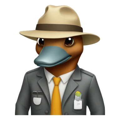 A platypus at work  sticker