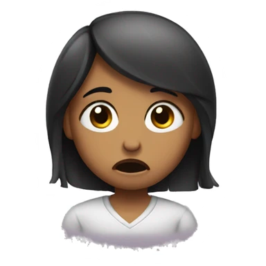 Girl crying and saying sorry  sticker