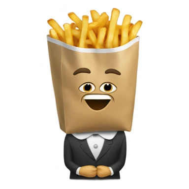 Put the bag in the fries sticker