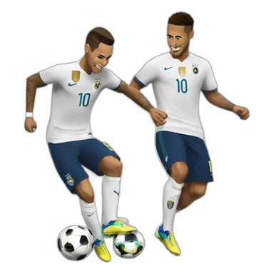 Neymar qui danse avec Ronaldo sticker